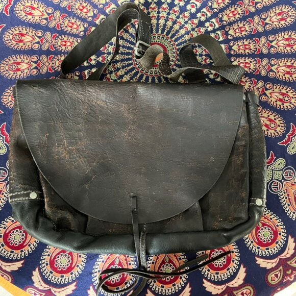 Free People Portland Distressed Messenger Bag - Picture 4 of 7